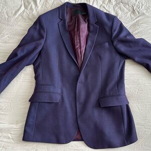 ASOS Purple Sport Coat with Notched Lapels and Structured Shoulders